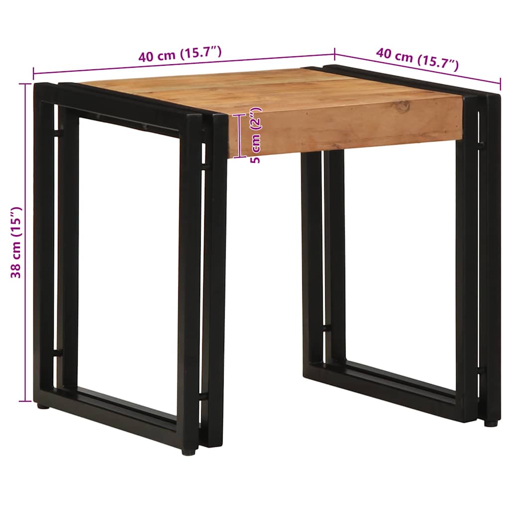 Coffee Table Brown 40 x 40 x 38 cm Solid Acacia Wood