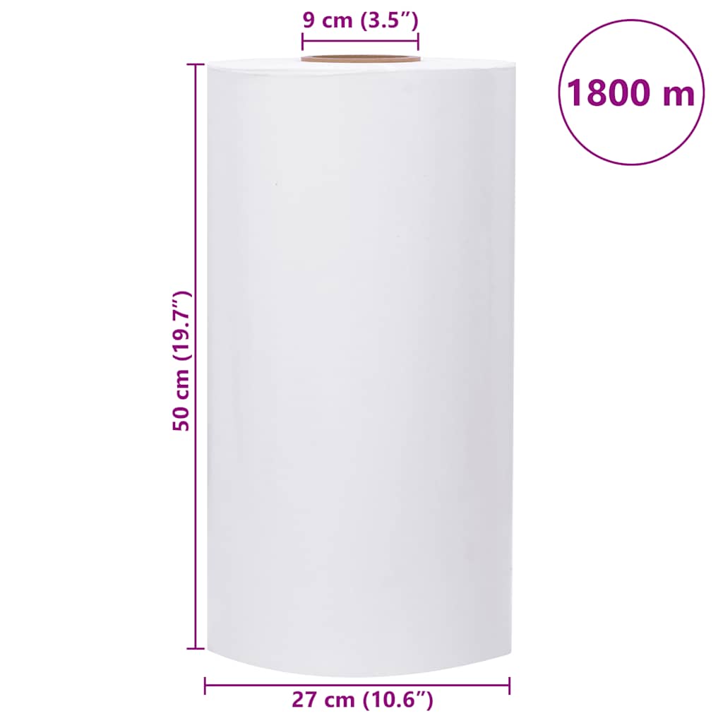 Agricultural Stretch Film White 25 µm 50 cm x 1800 m