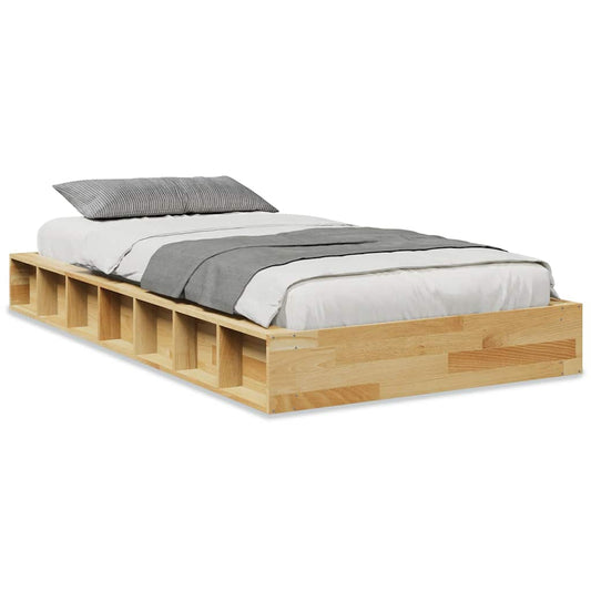 Bed Frame without Mattress 80x200 cm Solid Wood Oak