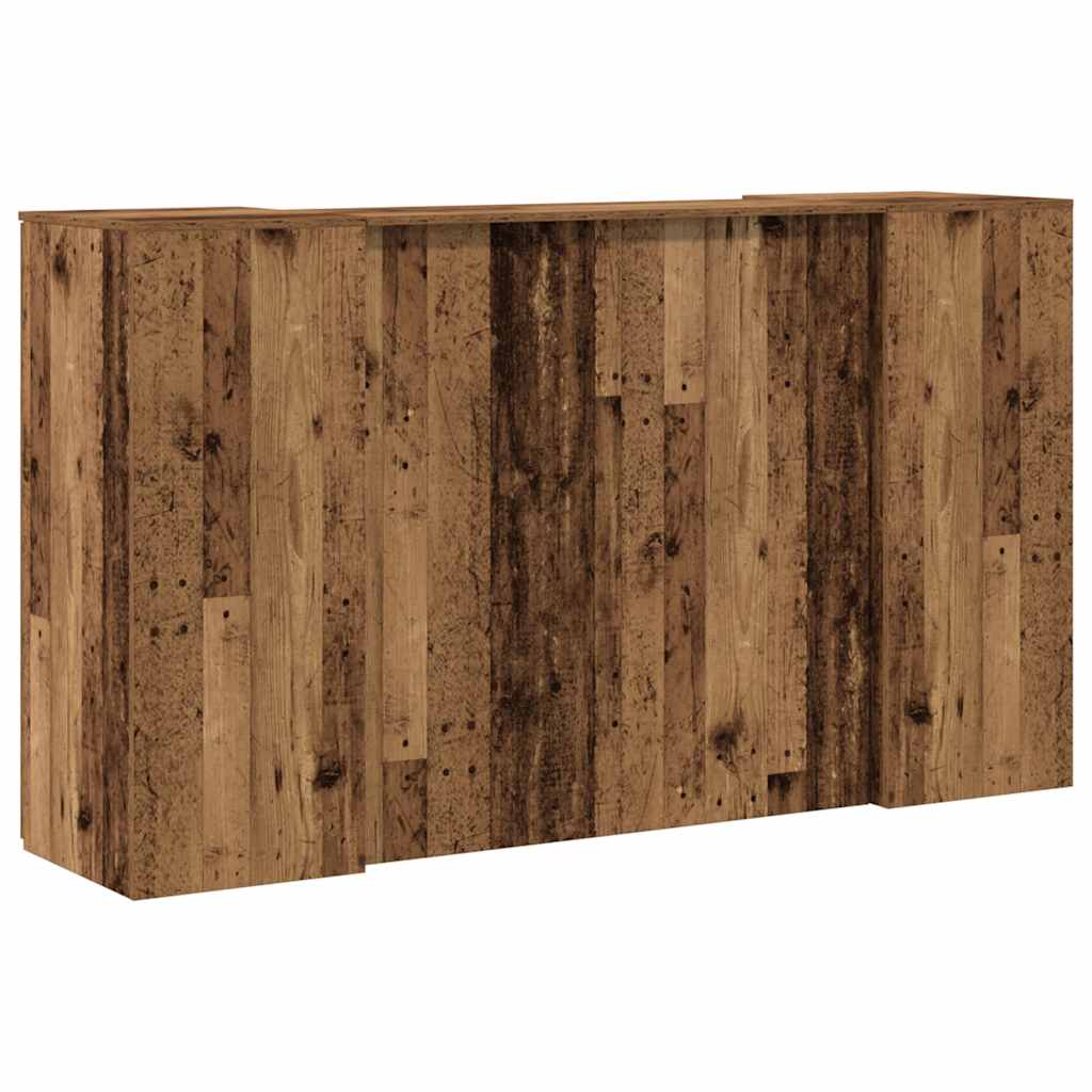 Reception Desk Old Wood 180x50x103.5 cm Engineered Wood