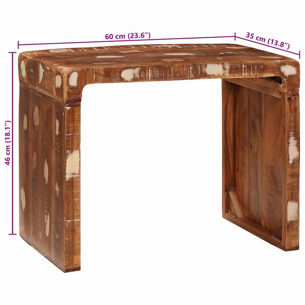 End Table Brown 60 x 35 x 46 cm Solid Reclaim Wood