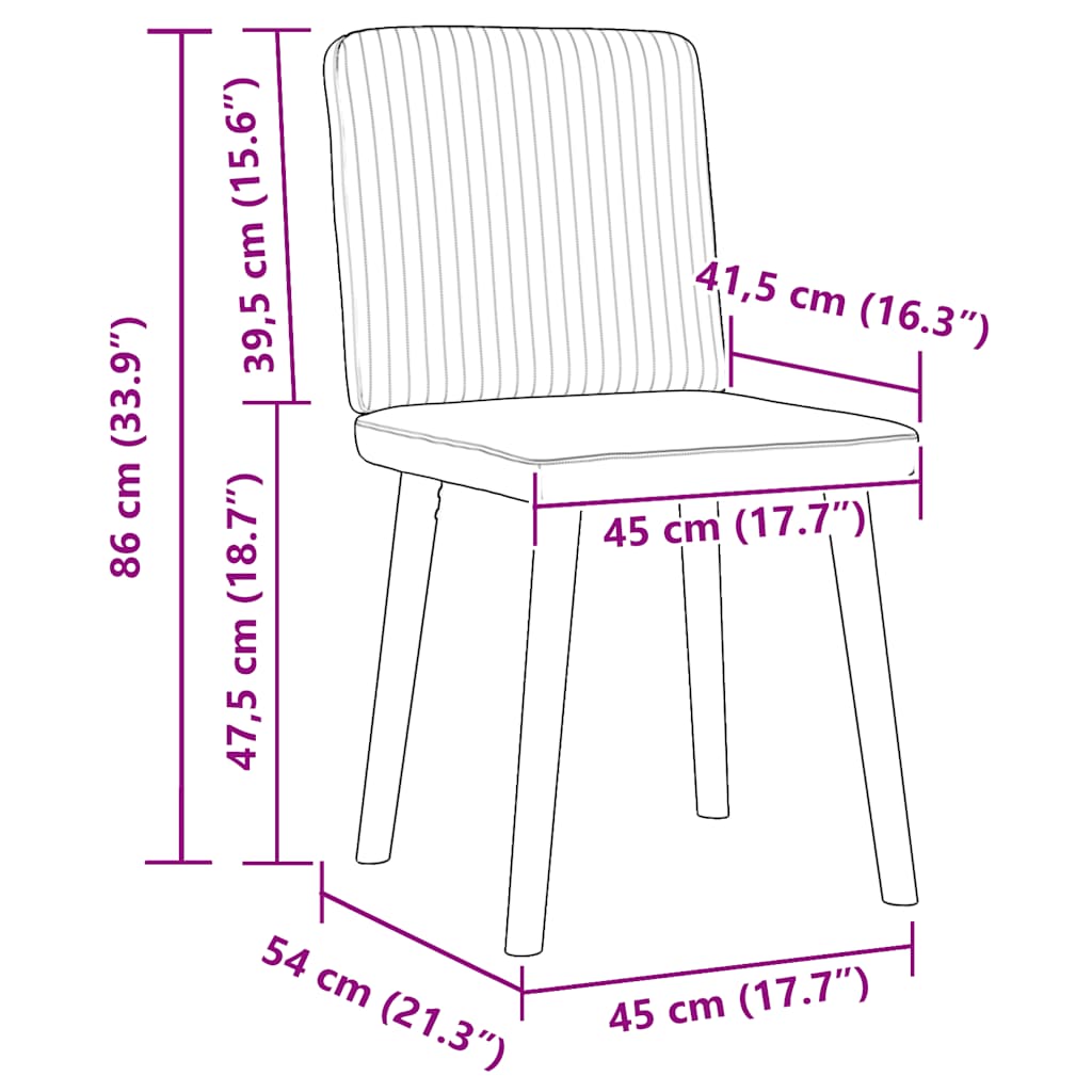 Dining Chairs 2 pcs Black Fabric