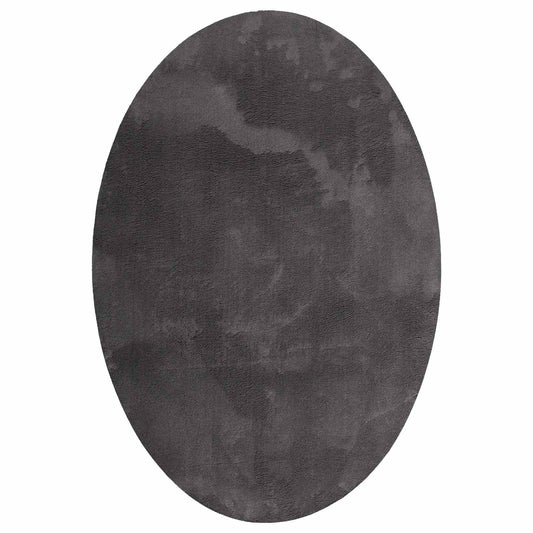Carpet HUARTE Anthracite 140 x 200 cm 100% Polyester