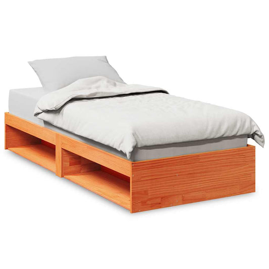 Day Bed without Mattress Wax Brown 75x190 cm Solid Wood Pine