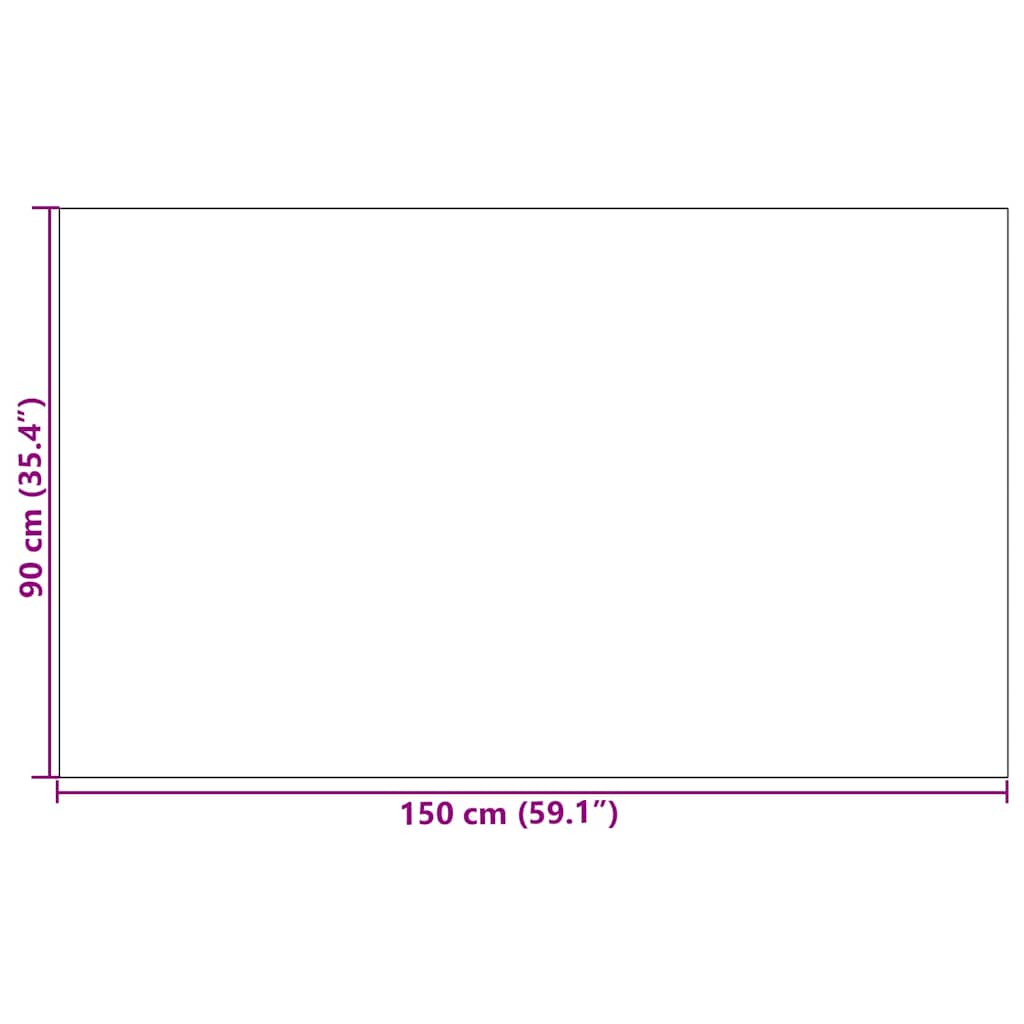 Doormat Grey and Black 90 x 150 cm 100% Polyamide