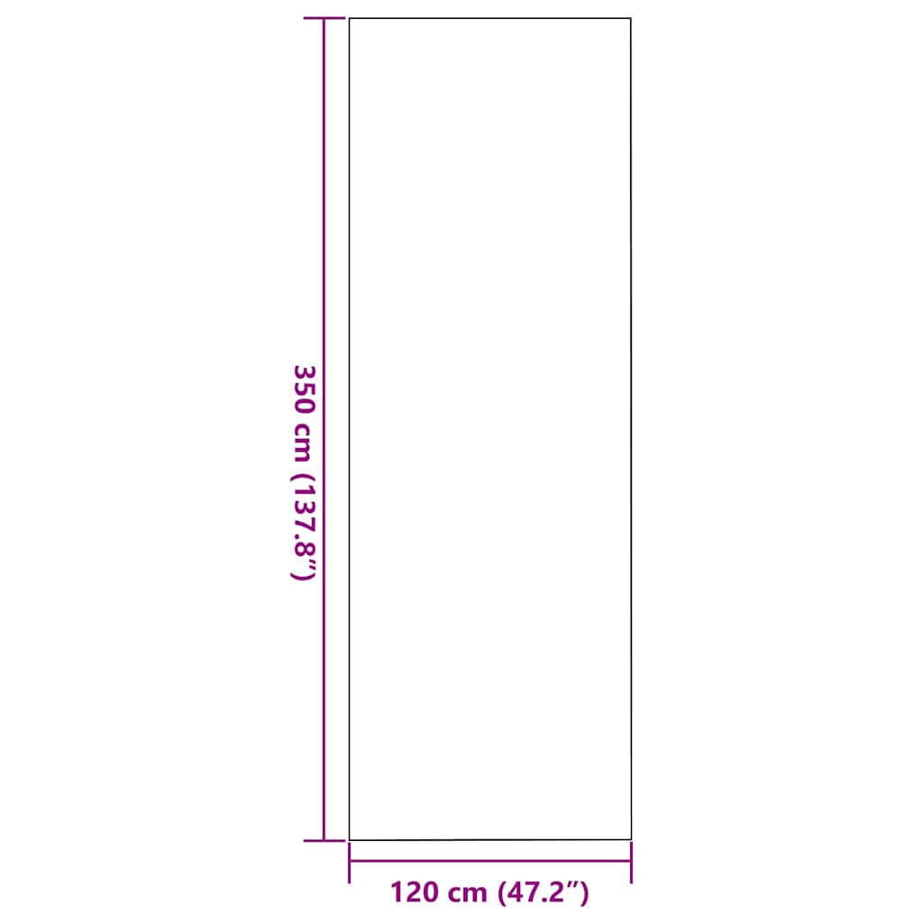 Doormat Beige and Black 120 x 350 cm 100% Polyamide