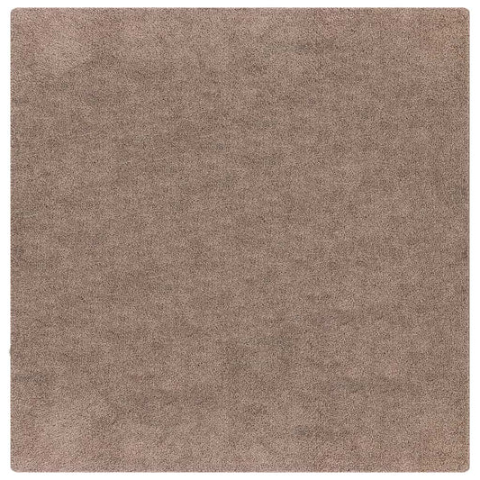 Anti-slip Shaggy Rug Brown 160 x 160 cm PP