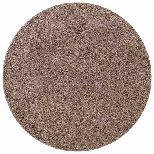 Anti-slip Shaggy Rug Brown 90 x 90 cm PP