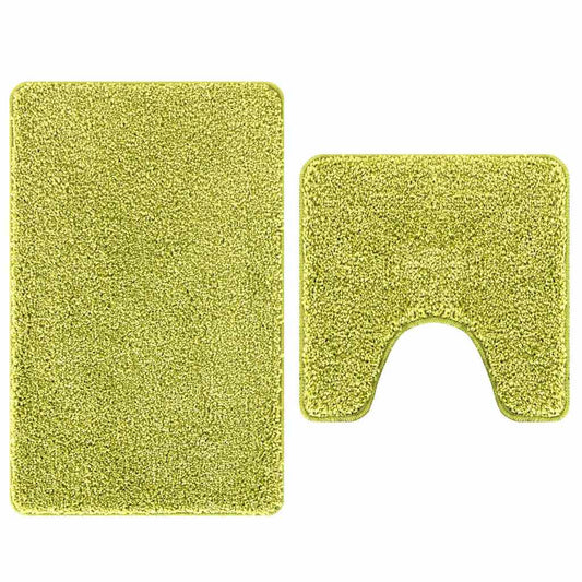 Anti-slip Bath Mat Set 2 pcs Green 50 x 50 cm PP