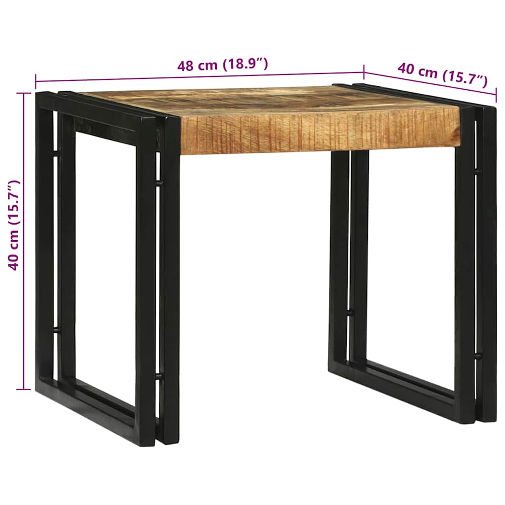 Coffee Table 2 pcs Brown 48 x 40 x 40 cm Solid Mango Wood