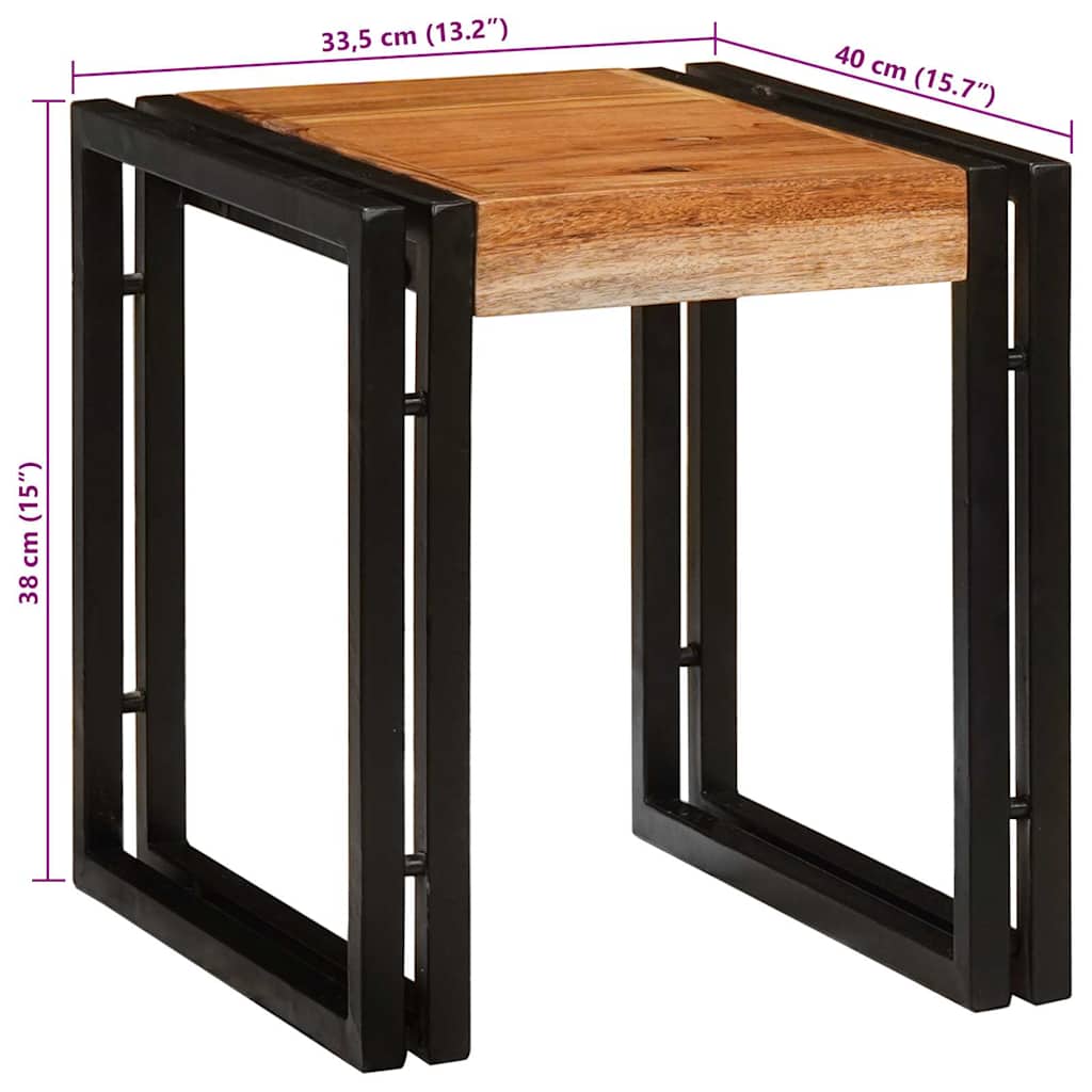 Nesting Table 3 pcs Brown and Black 82 x 40 x 45 cm