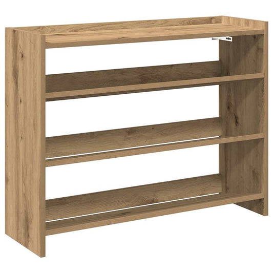 Shoe Rack Artisan Oak 80x25x62 cm Engineered Wood