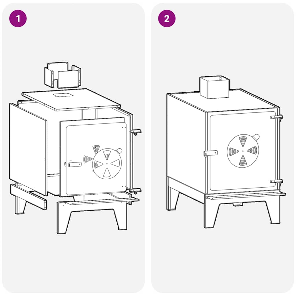 Camping Stove 35x50x60 cm Corten Steel