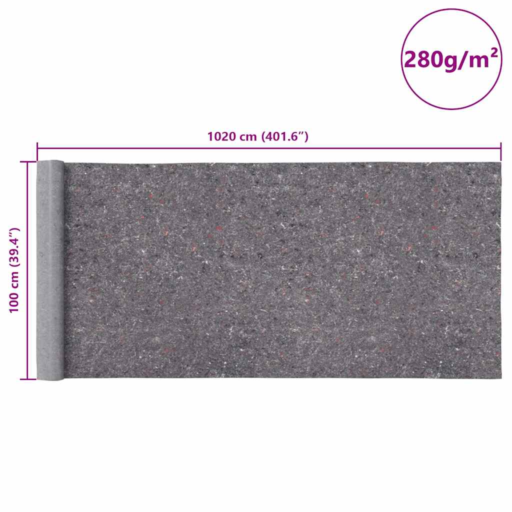 Non-slip Painter Fleeces 2 pcs 10 m 280 g/m² Grey