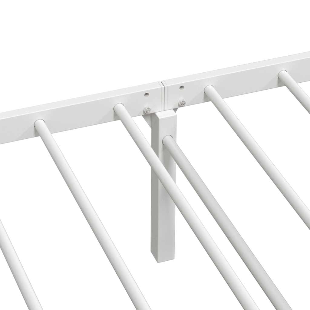 Bed Frame without Mattress Foldable White 100x190 cm Steel