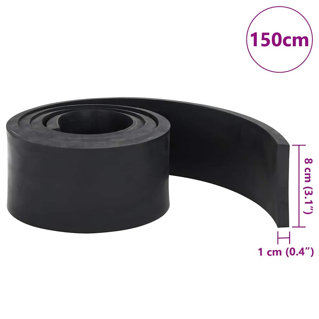 Rubber Edge for Snow Plow Black 150x8x1 cm