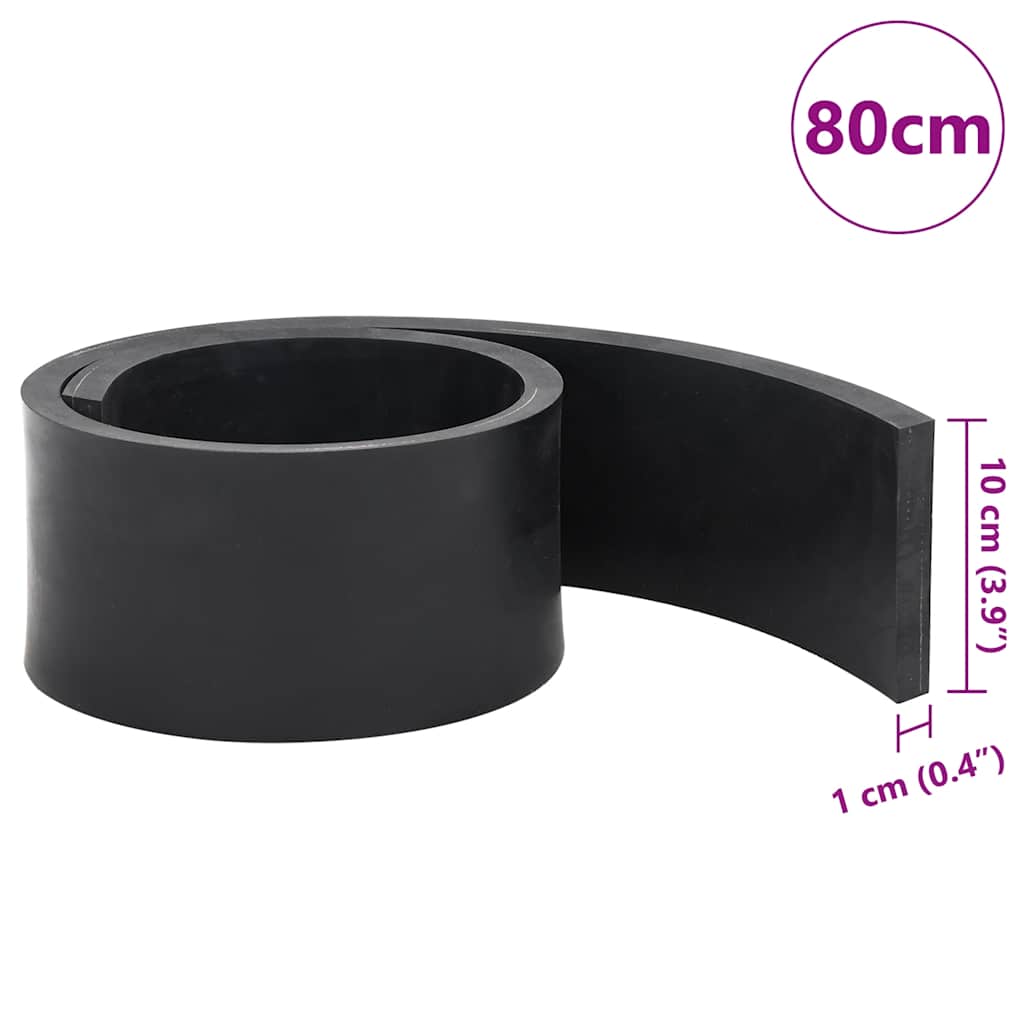 Rubber Edge for Snow Plow Black 80x10x1 cm