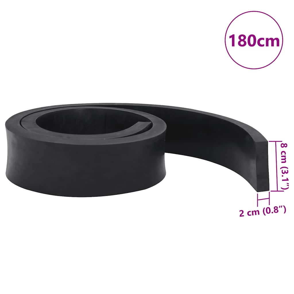 Rubber Edge for Snow Plow Black 180x8x2 cm