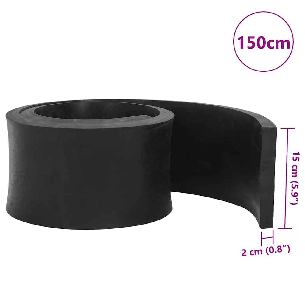 Rubber Edge for Snow Plow Black 150x15x2 cm