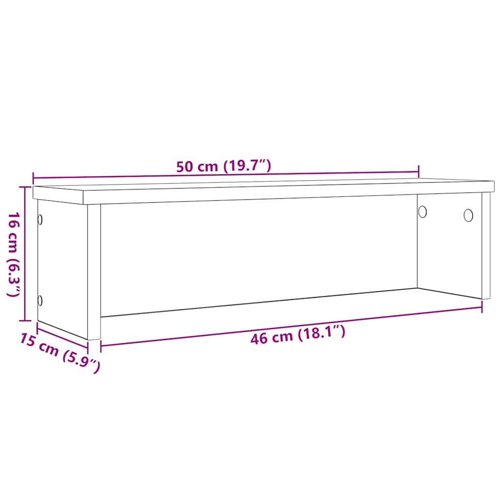 Kitchen Rack Stackable Black 50x15x16 cm Engineered Wood