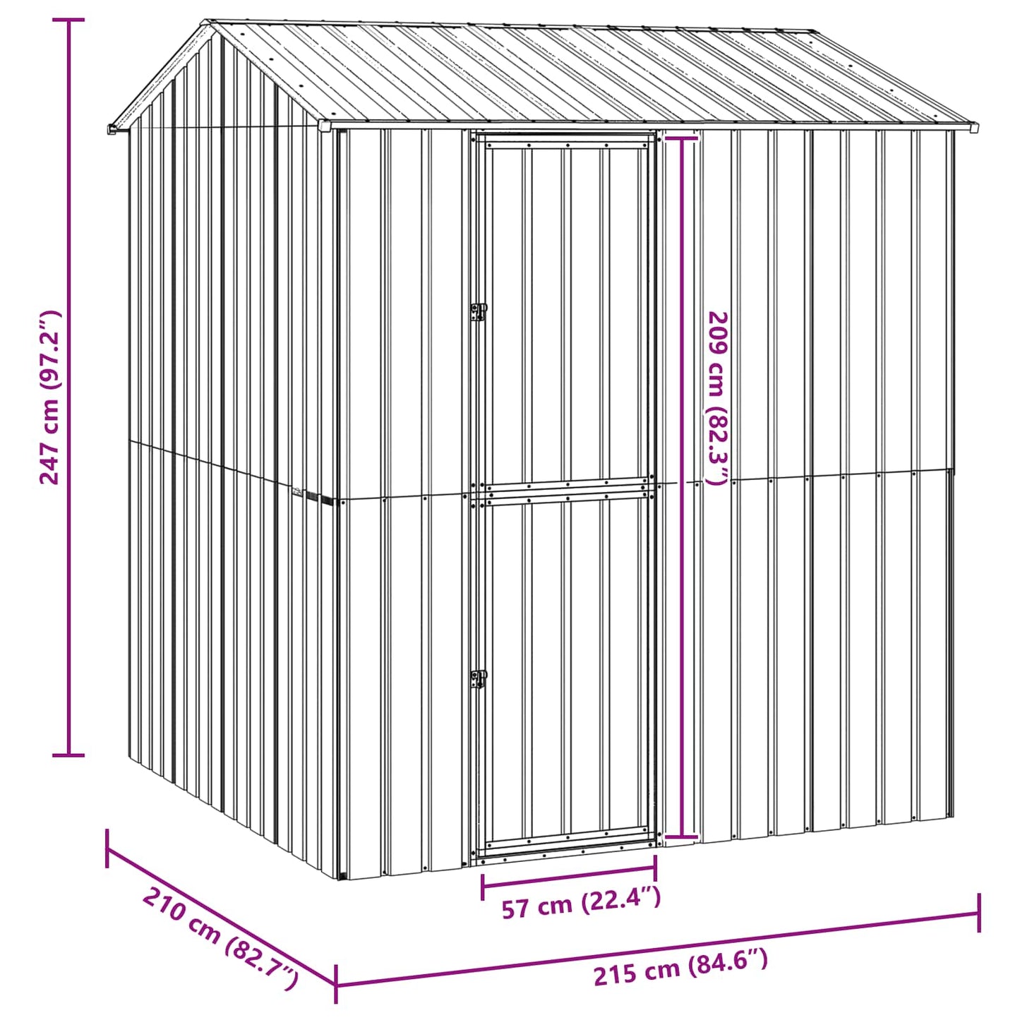 Bird Cage Anthracite 215 x 210 x 247 cm