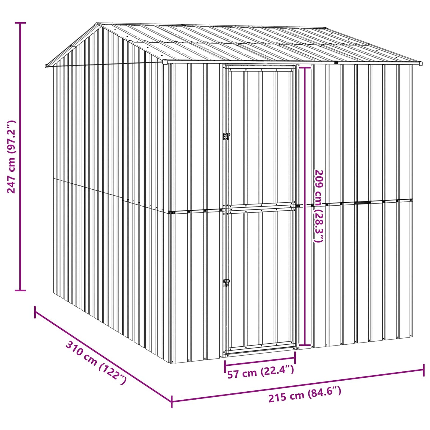 Bird Cage Anthracite 215 x 310 x 247 cm