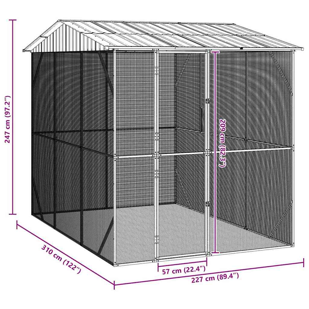 Bird Cage Anthracite 227 x 310 x 247 cm