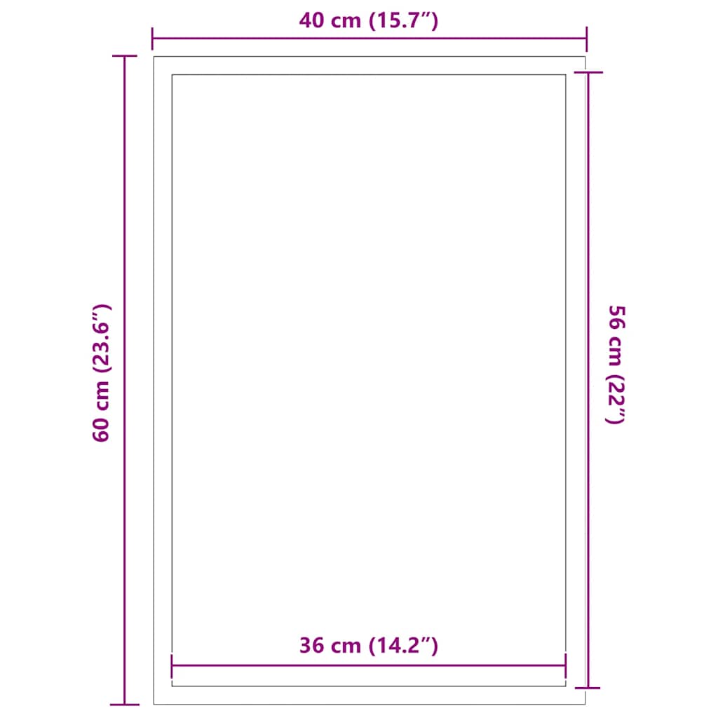 Doormat Anthracite 40x60 cm
