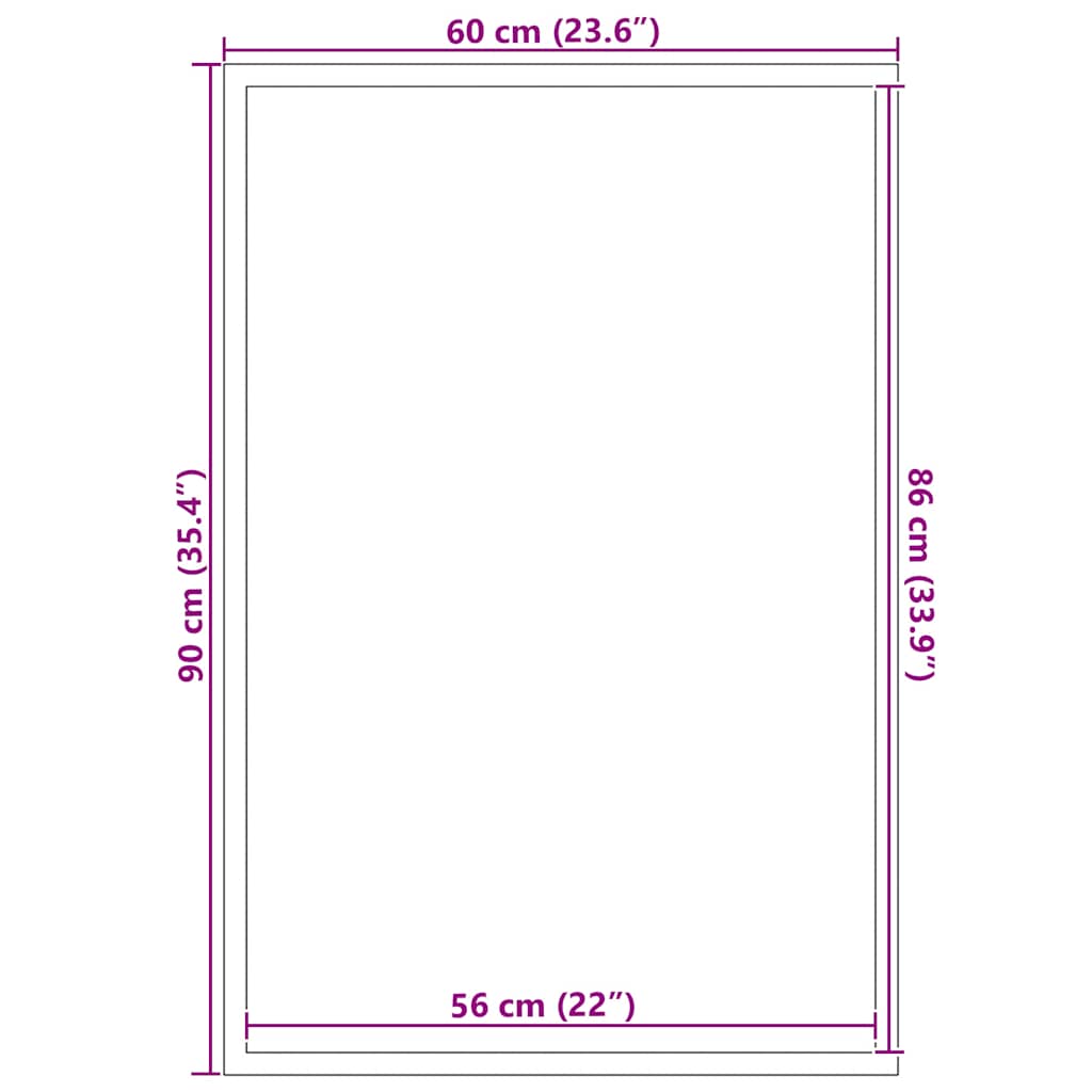 Doormat Anthracite 60x90 cm