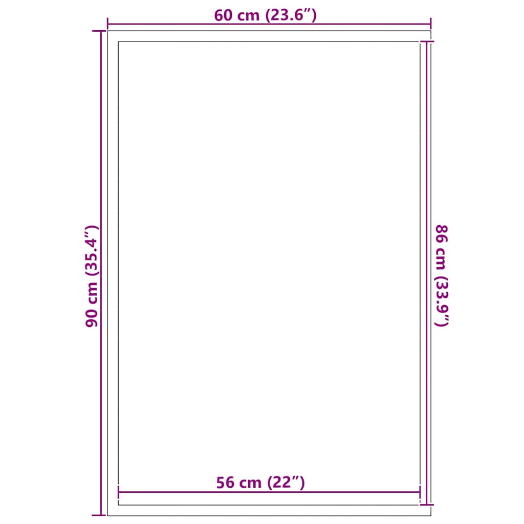 Doormat Blue 60x90 cm