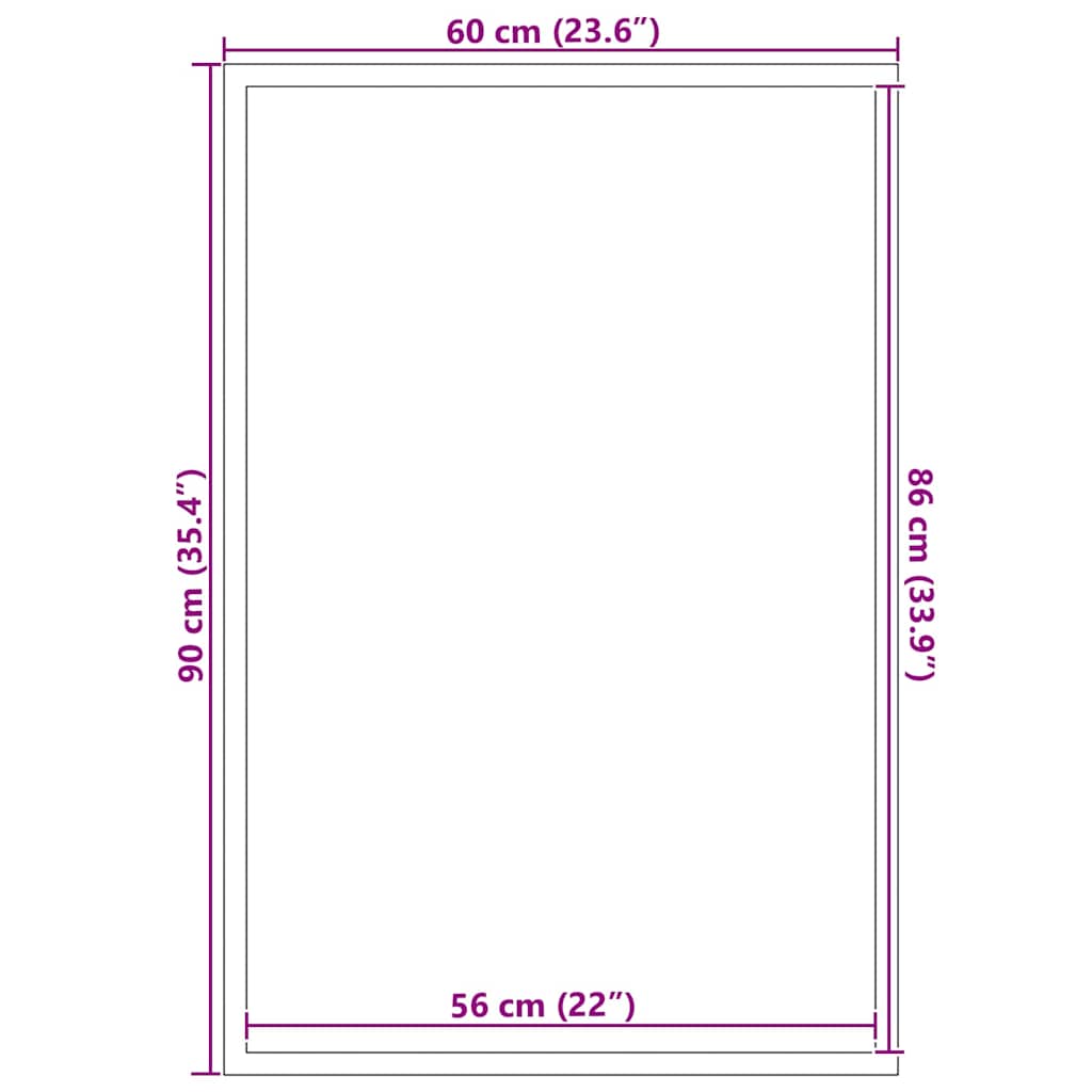 Doormat Black 60 x 90 cm Polypropylene