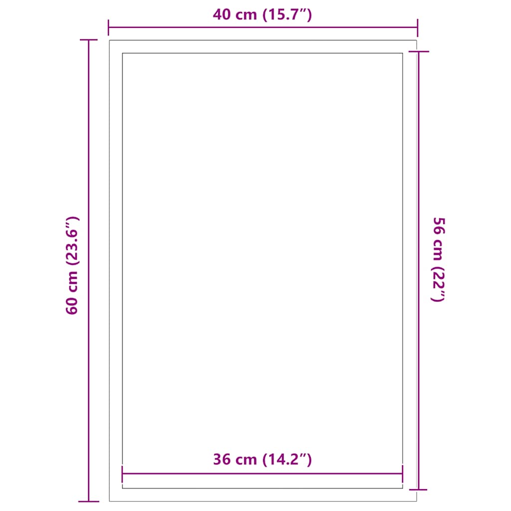 Doormat Black 40x60 cm