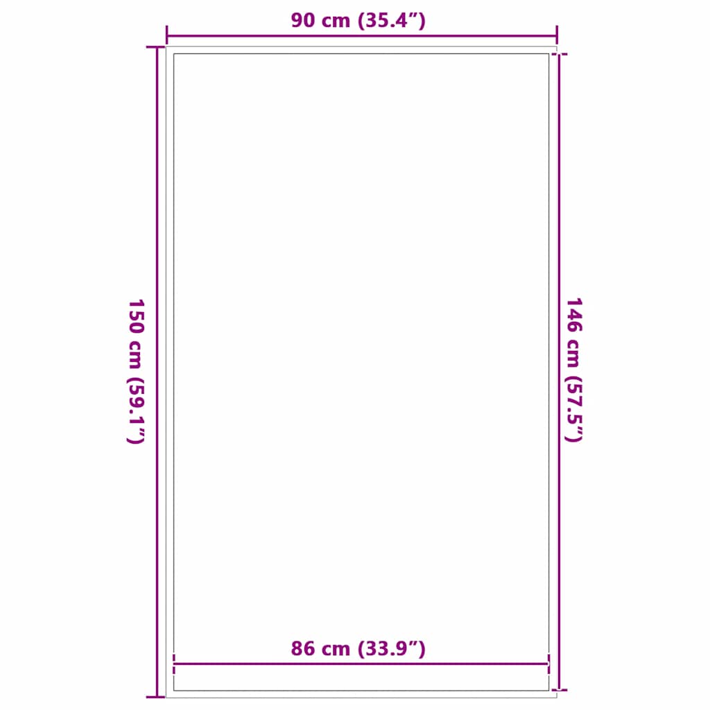 Doormat Anthracite 90x150 cm