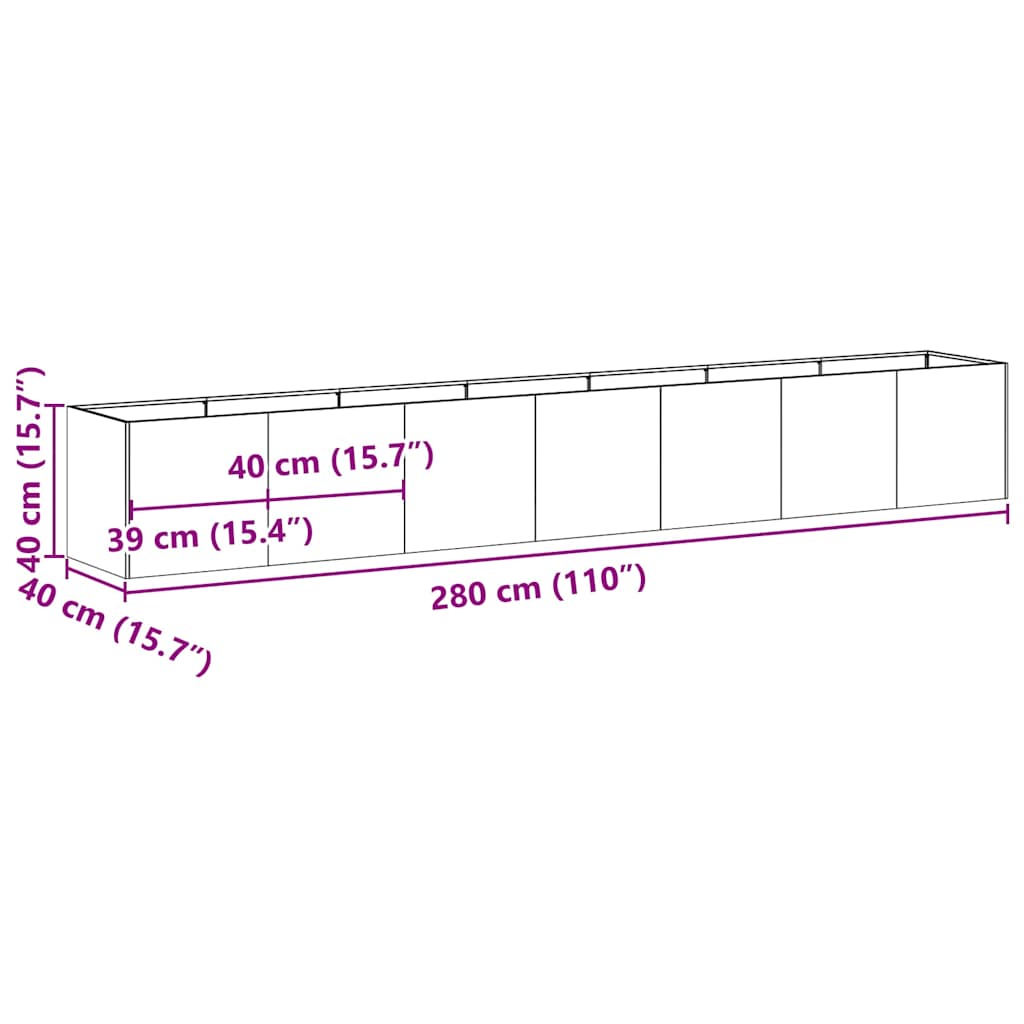 Planter Black Cold-rolled Steel Large Planters Planter