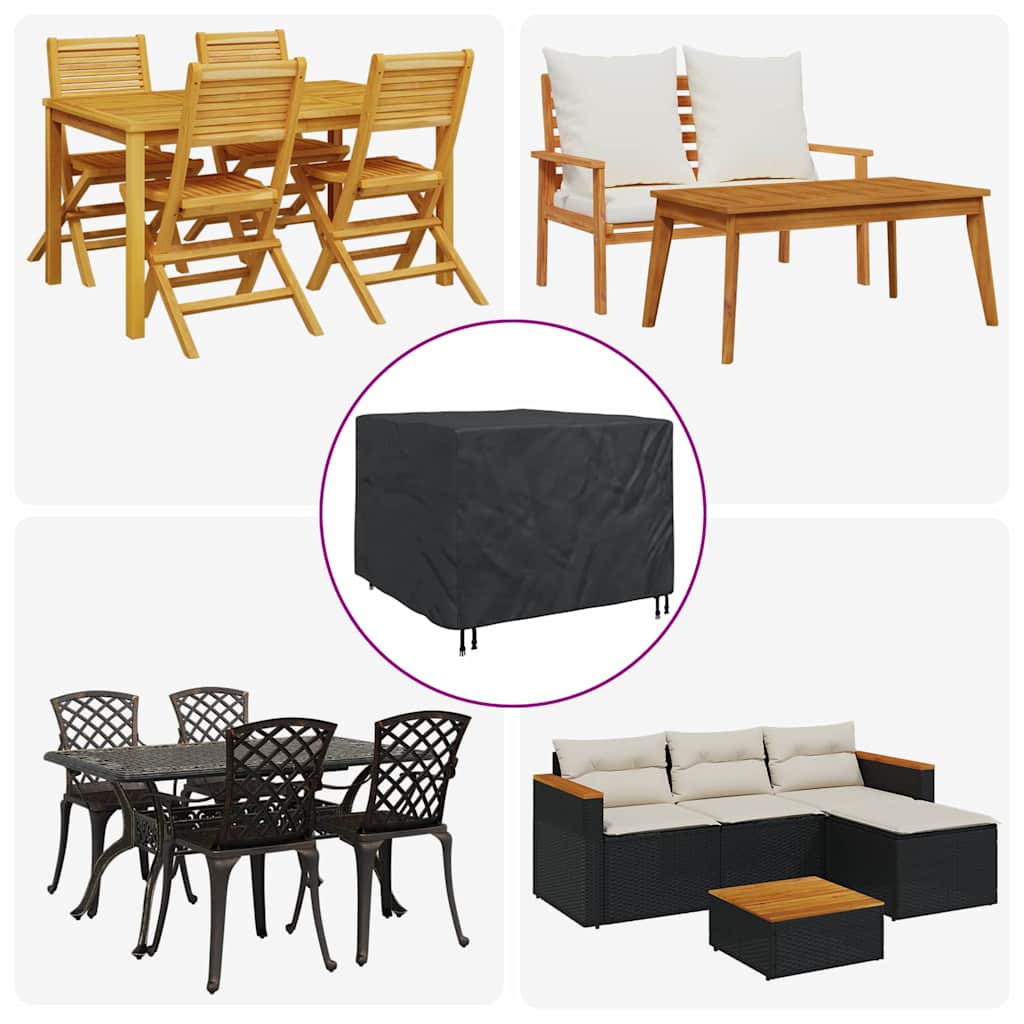 Furniture Cover Black 135 x 135 x 90 cm 420D Oxford fabric