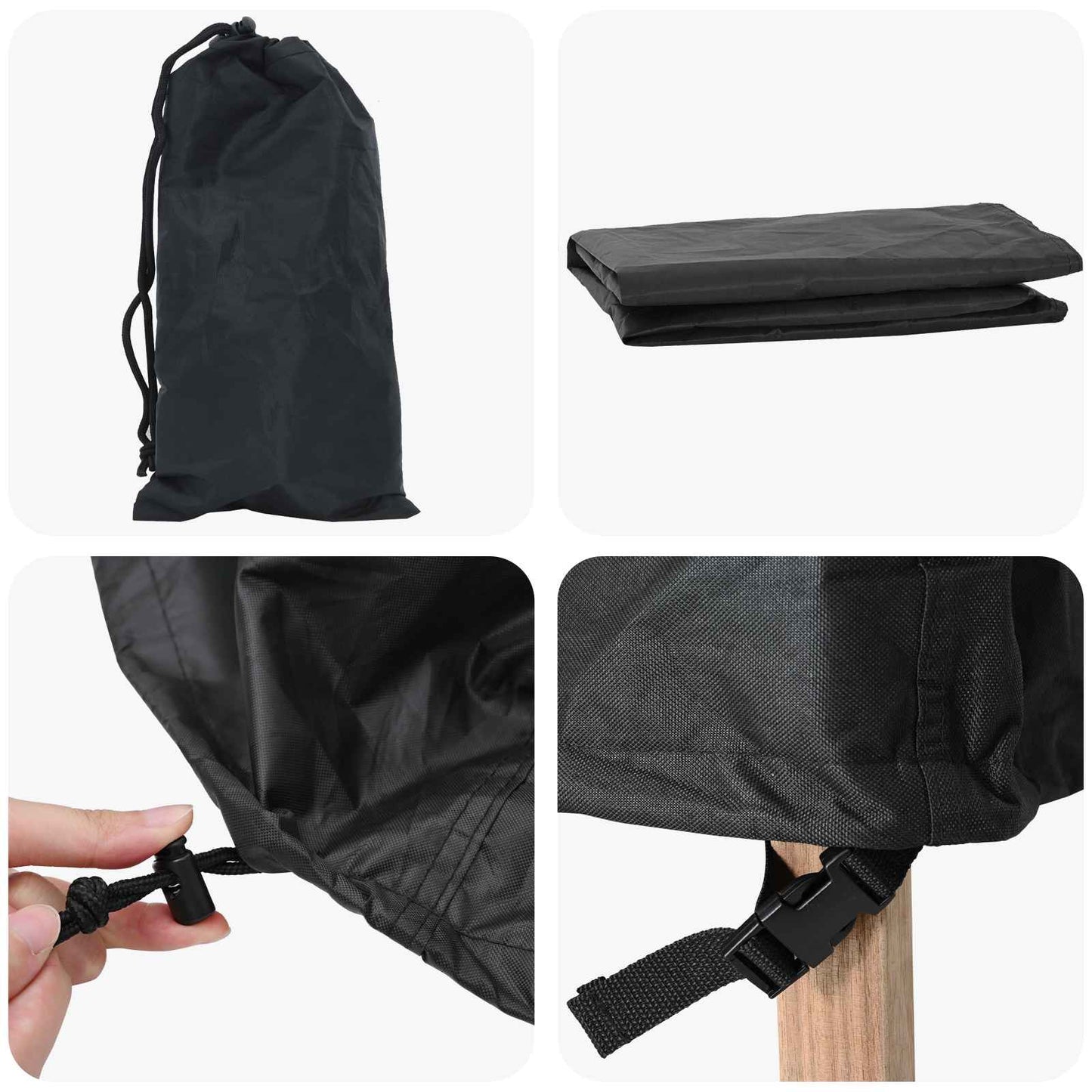 Furniture Cover Plain Black 250 x 210 x 90 cm 420D