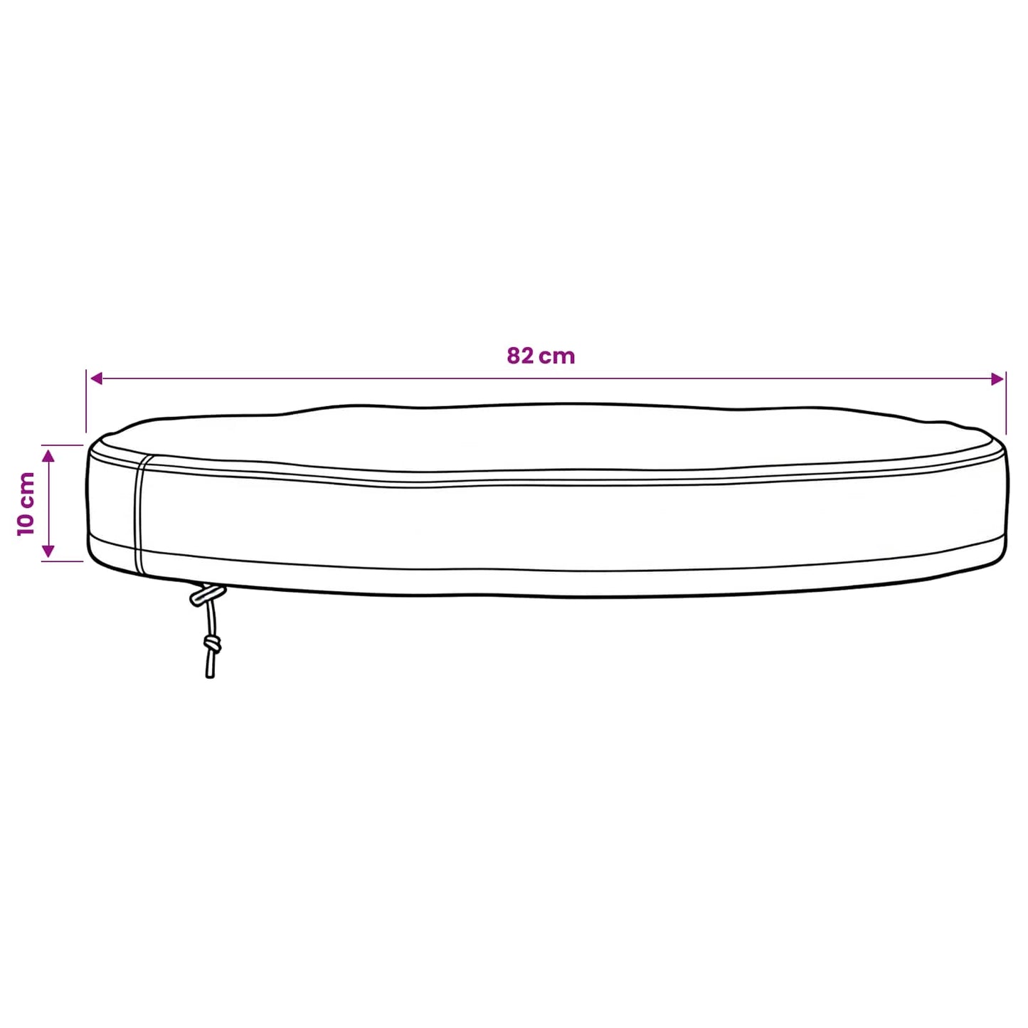 Outdoor Table Cover Black 82 x 82 x 10 cm 420D Oxford Fbric
