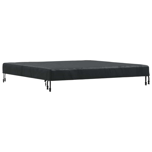 Table Cover 122 x 122 x 15 cm Square Waterproof Black