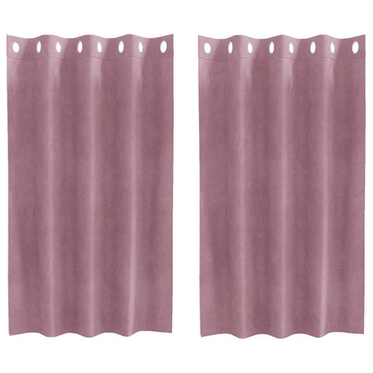 Curtains 2 pcs Dark Pink 140 x 140 cm Velvet