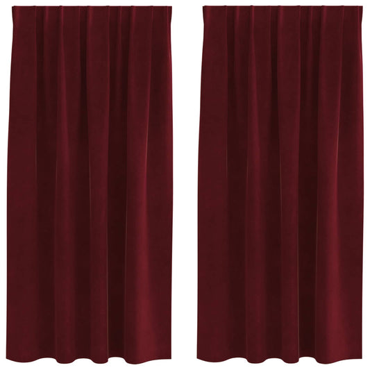 Curtains 2 pcs Wine Red 140 x 175 cm Velvet