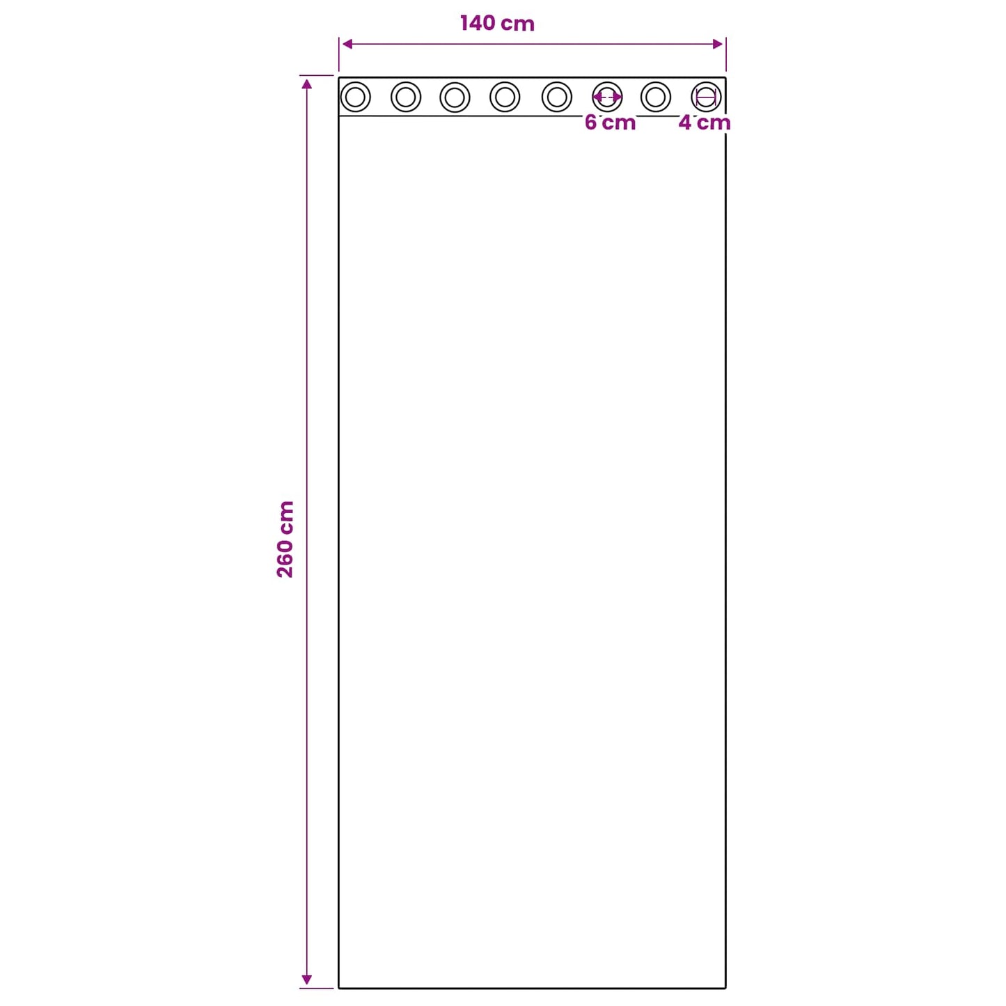 Blackout Curtains with Rings 2 pcs Anthracite 260 x 140 cm