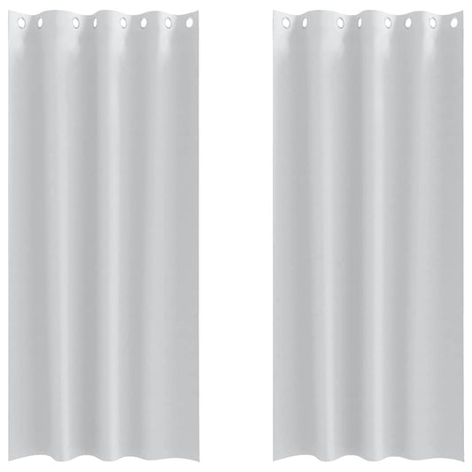 Blackout Curtains with Rings 2 pcs Pale Grey 260 x 140 cm