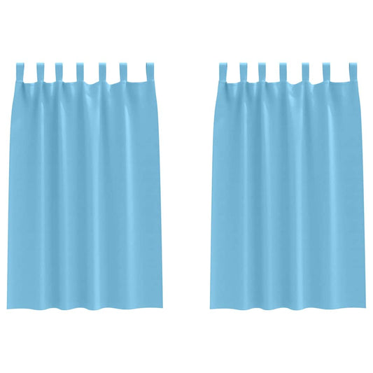 Blackout Curtains with Rings 2 pcs Light Blue 175 x 140 cm