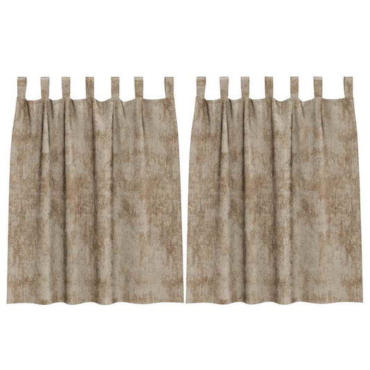 Velvet Curtains 2 pcs Champagne 140 x 140 cm Velvet
