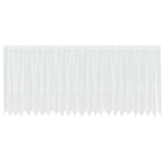 Lace Curtain White 140 x 600 cm Polyester