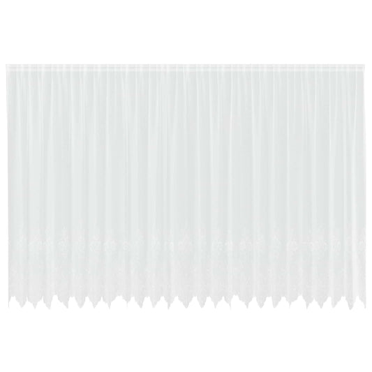 Lace Curtain White 245 x 600 cm Polyester