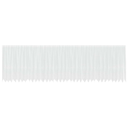 Lace Curtain White 140 x 900 cm Polyester