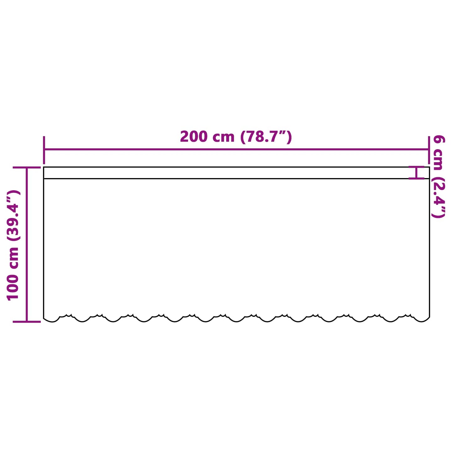 Lace Curtain White 100 x 200 cm Polyester