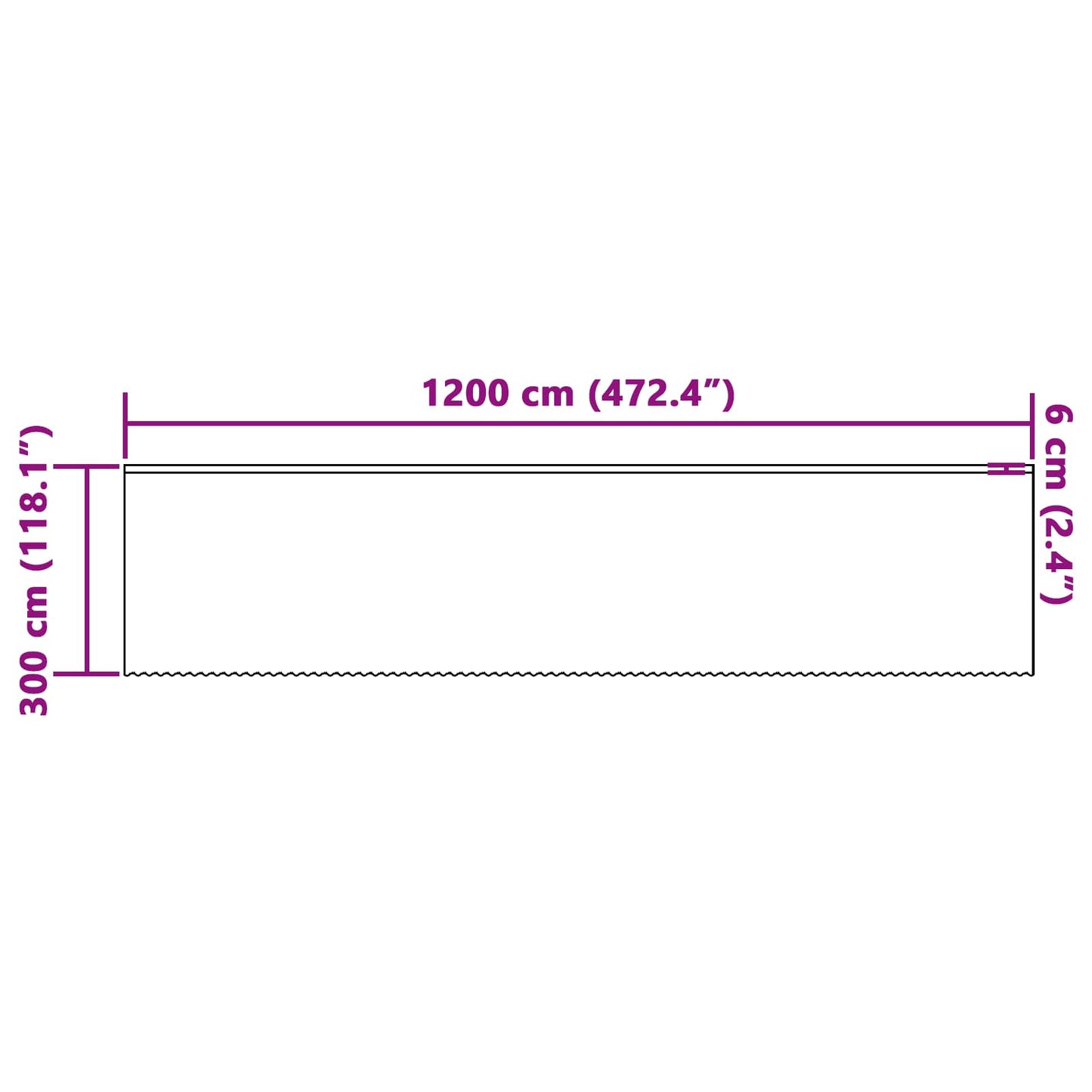 Lace Curtain White 1200 x 300 cm Polyester