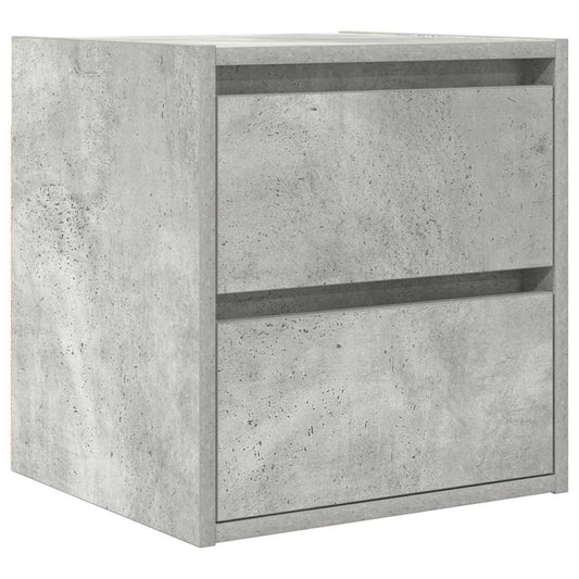 Wall-mounted Bedside Cabinet Concrete Grey 38x34x40 cm